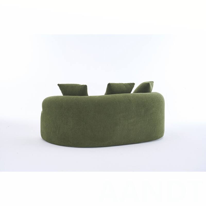 Chenille Fabric Loveseat Sofa