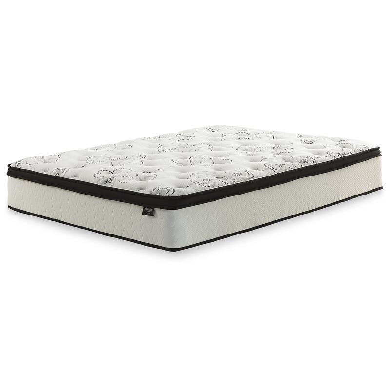 Signature Design by Ashley Chime 12 Inch Hybrid Black/White 2-Piece Twin Mattress Package