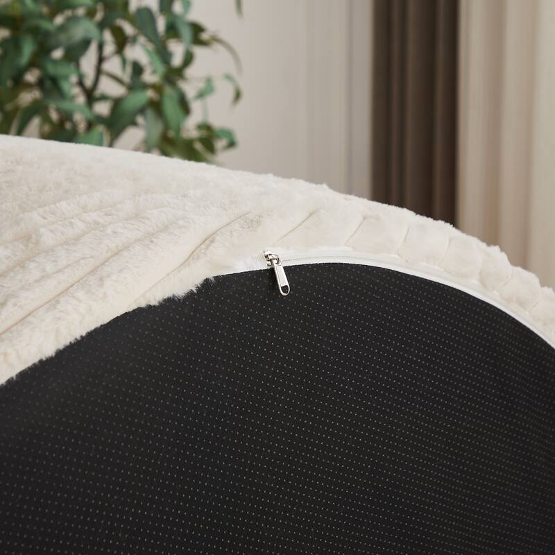 Corduroy Sponge single sofa,No Assembly Required,Fluffy Modern Sleeper Chair for Living room, Bedroom