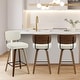 preview thumbnail 138 of 199, 26"/29" Swivel Bar Stools/ Counter Stools with Bentwood Legs Set of 3 - Cream White-PU Back - Counter Height