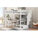 preview thumbnail 7 of 28, Full Size Loft Bed w/L-Shaped Desk,Drawers,Cabinet,Storage Staircase