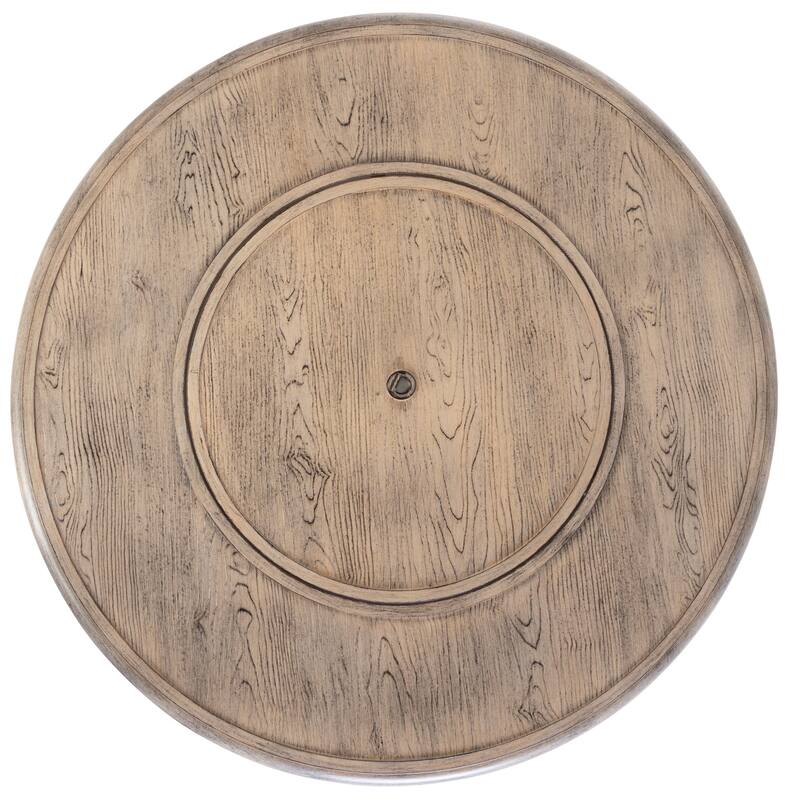 Thatcher Driftwood Round Aluminum LPG Fire Pit - N/A