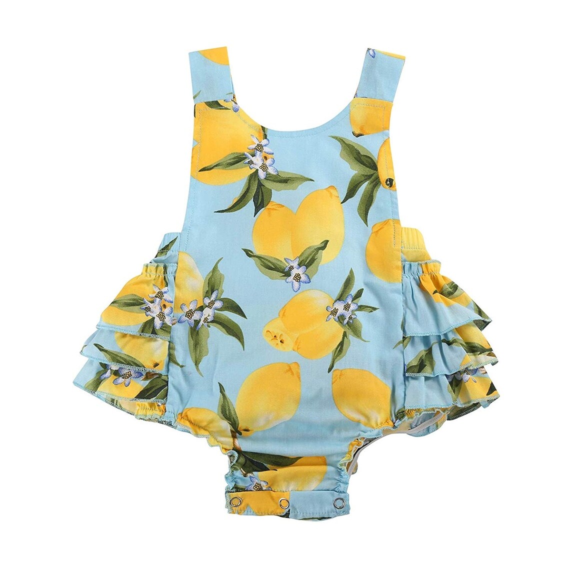 Shop Princesasa Baby Girl Clothes Yellow Lemon Floral Ruffles A27