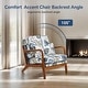 preview thumbnail 6 of 7, EROMMY Floral Accent Chair, Mid Century Modern Upholstered Armchair with Wood Frame and Cushion for Living Room