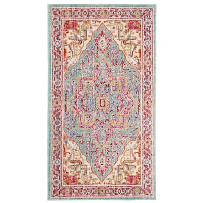 SAFAVIEH Sutton Dove Boho Oriental Polyester Medallion Rug