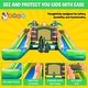 preview thumbnail 5 of 3, Pogo Bounce House Crossover Double Water Slide Bounce House Combo, Tropical