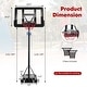 preview thumbnail 5 of 15, 4.25-10 Feet Adjustable Basketball Hoop System with 44 Inch Backboard