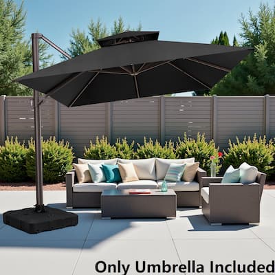 Crestlive Outdoor 13 x 10ft Patio Cantilever Umbrella with Tilt Angles and 360-degree Rotation