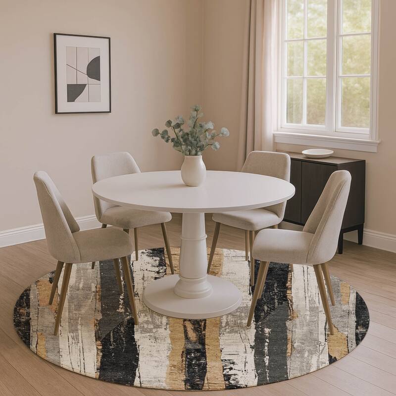 Premium Washable Super Soft Casual Contemporary Mayfield Rug - Taupe - 8' x 8'