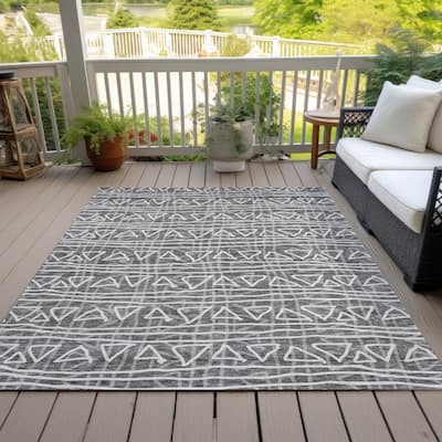 Machine Washable Indoor/ Outdoor Chantille Morrocan Boho Rug