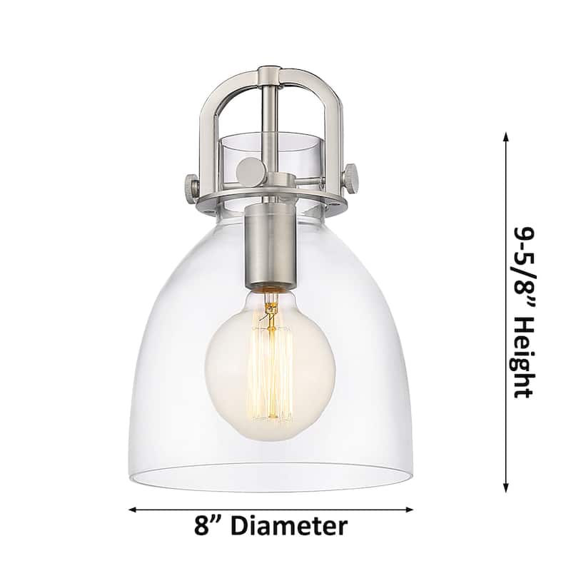 Innovations Lighting 410-1SS-12-8 Newton Bell Pendant Newton Bell 8"