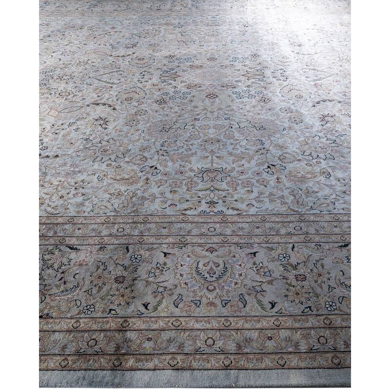 Overdyed, One-of-a-Kind Hand-Knotted Area Rug - Gray - 12' 0" x 17' 10"