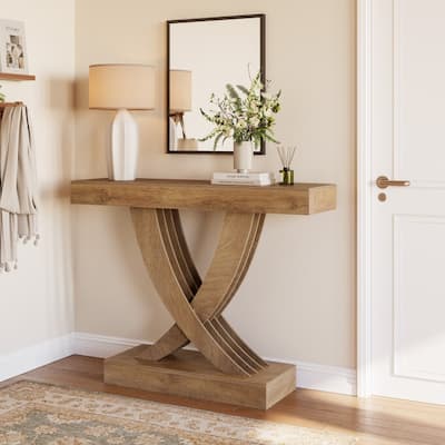 43.3 Inch Small Entryway Console Table - 11.81" D x 43.31" W x 33.46" H