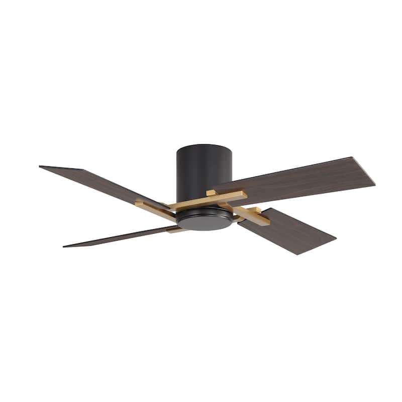 48Inch 4 Two-color Fan Blades Dc Motor Indoor Ceiling Fan With Remote