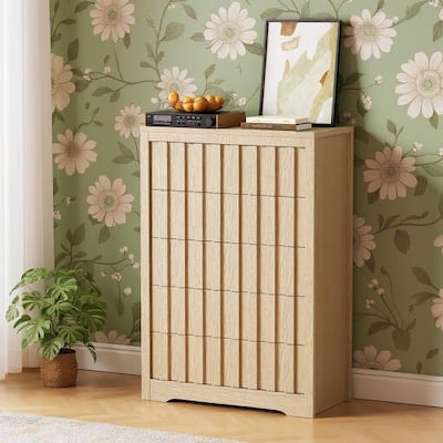 5 Drawers Fluted Dresser, with Handleless