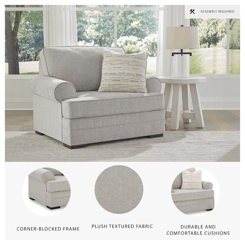 Signature Design by Ashley Eastonbridge Gray Oversized Chair - 52"W x 40"D x 39"H