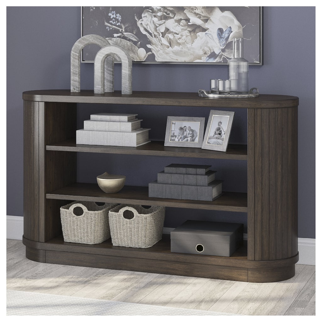 Signature Design by Ashley Korestone Warm Brown 60" Credenza - 57.88"W x 16"D x 34"H