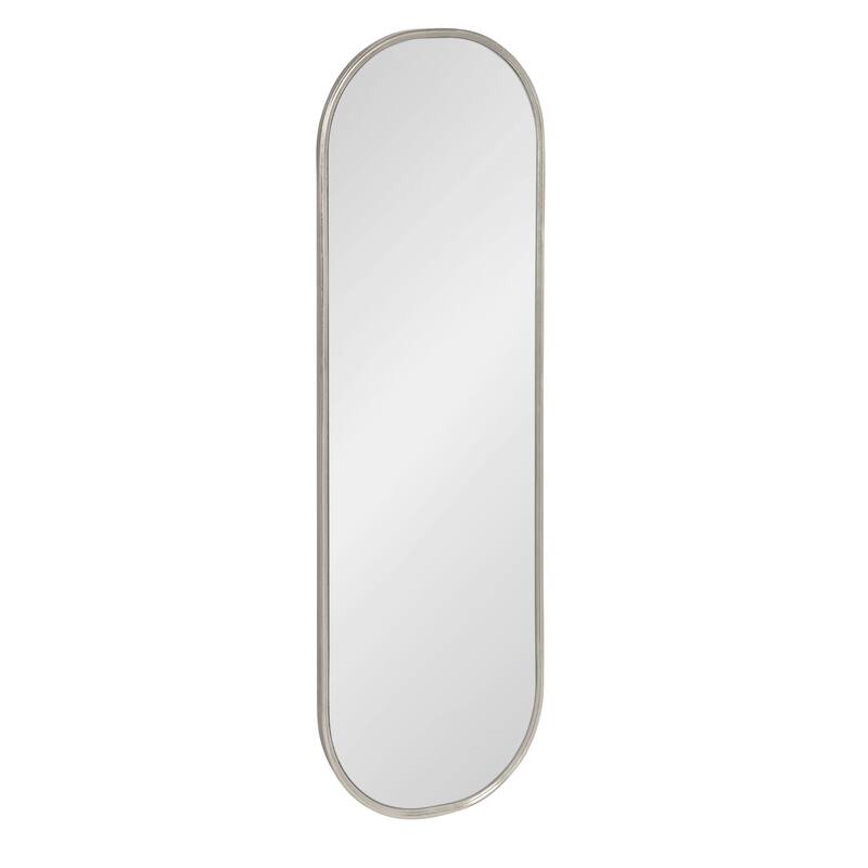 Kate and Laurel Caskill Capsule Framed Wall Mirror - 16x48 - Silver