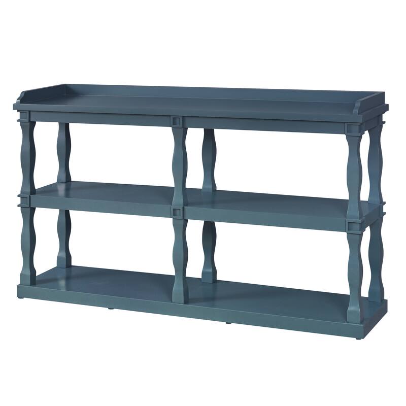Console Table with 3-Tier Open Storage Spaces