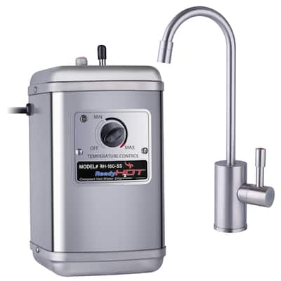 Ready Hot 150 Instant Hot Water Tank, 1-Handle Brushed Nickel Faucet