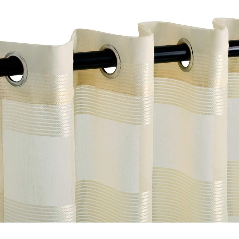 Superior Alzane Rope Sheer Grommet Curtain Panel - (Set of 2)