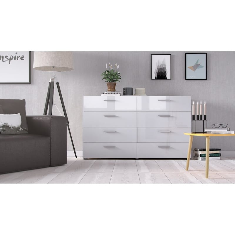 Porch & Den Angus Space-saving 8-Drawer Double Dresser