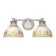 preview thumbnail 1 of 2, Golden Lighting 0865-BA2 AI Kinsley 2 Light 19" Wide Vanity Light with Aged Galvanized Steel