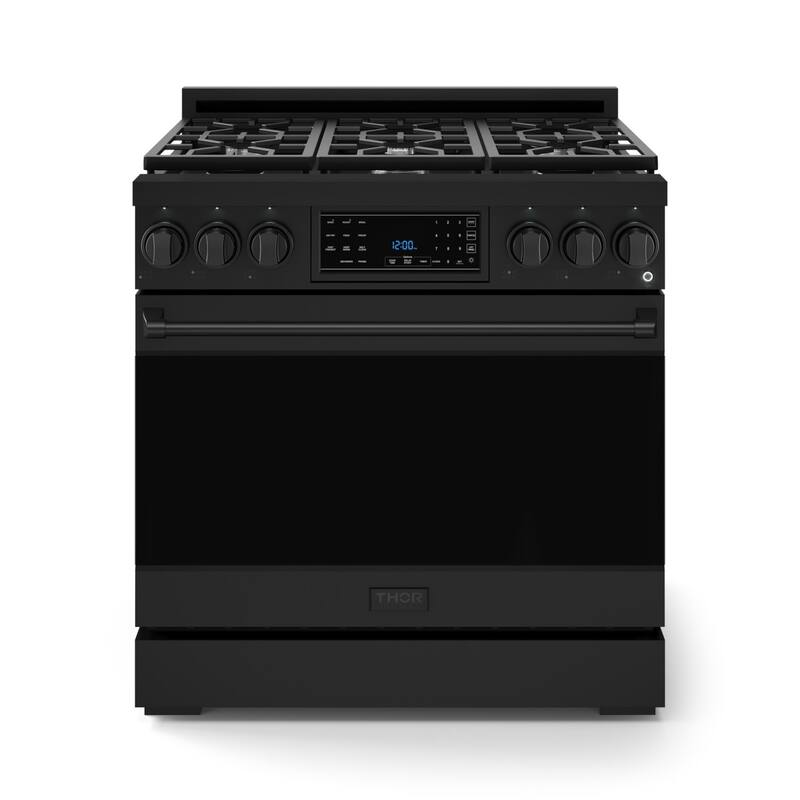 Thor Kitchen RSG36LP Gordon Ramsay 6 Cu. Ft. Free Standing Gas Range - Matte Black