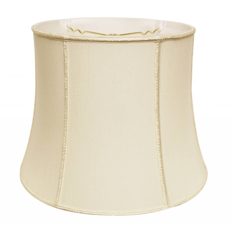 HomeRoots 14" Ivory Slanted Girdle Shantung Lampshade - 14