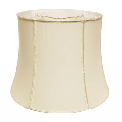 HomeRoots 14" Ivory Slanted Girdle Shantung Lampshade - 14