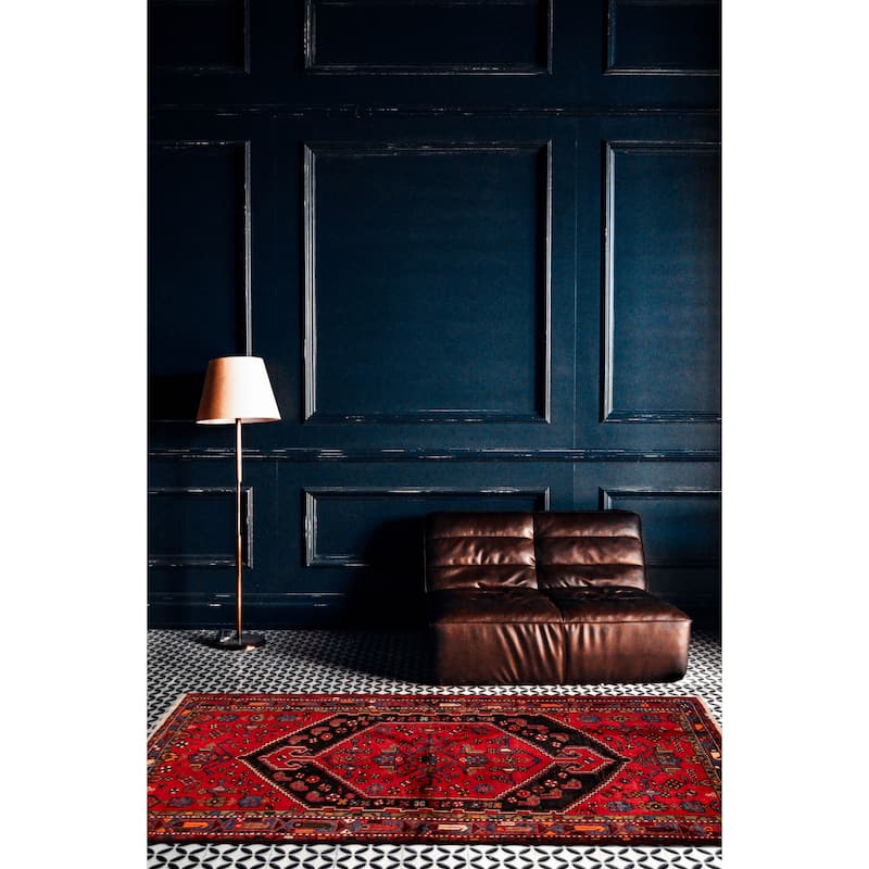ECARPETGALLERY Hand-knotted Anatolian Vintage Red Wool Rug - 4'5 x 7'1