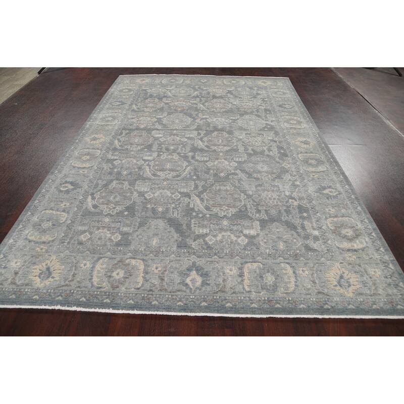 Silver Washed Traditional Ziegler Turkish Wool Area Rug Bedroom Carpet - 6'7" x 9'10"