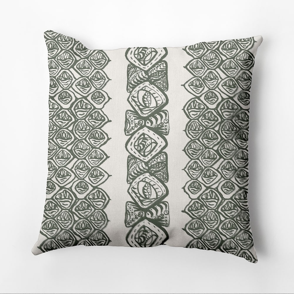 Central Comb Outdoor Pillow