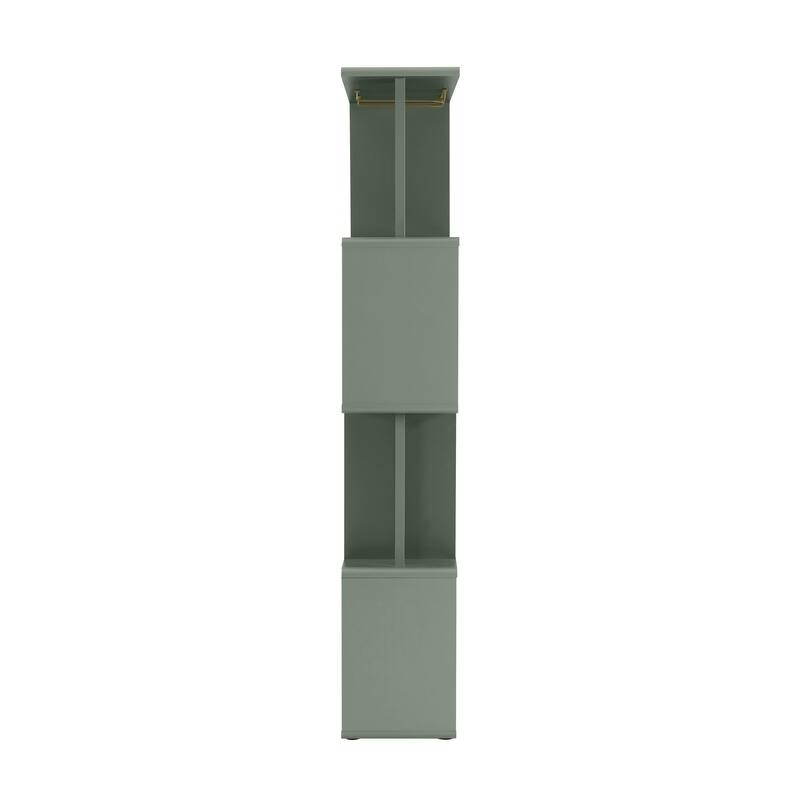 Furniture of America Thane Modern 4-tier Bar Cabinet with Bottle Wine Rack