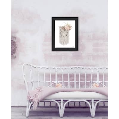 TrendyDecor4U Contemporary "BOHEMIAN MACRAME" Framed Print Wall Art