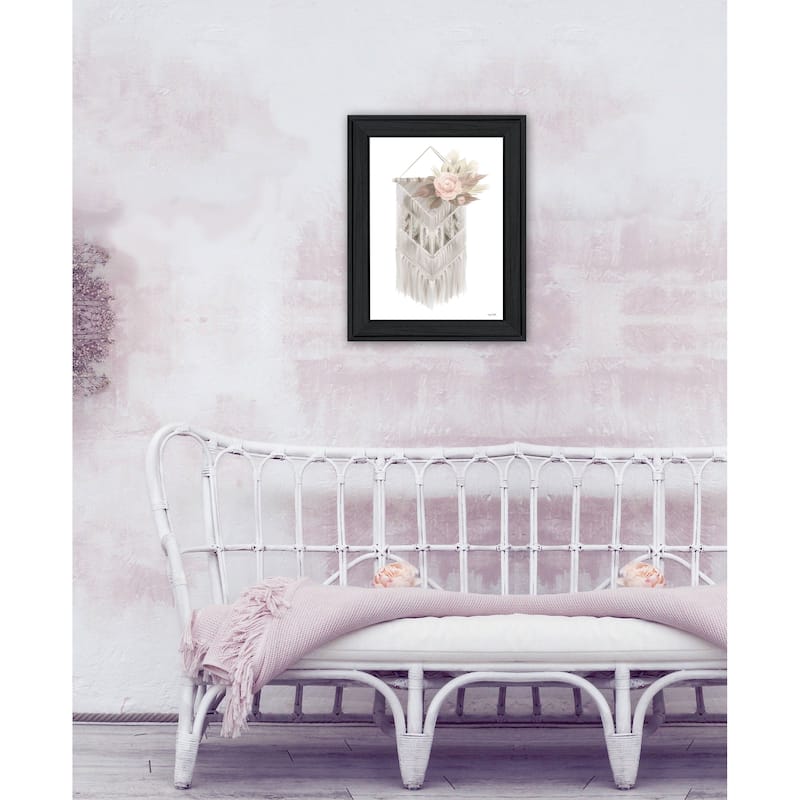 TrendyDecor4U Contemporary "BOHEMIAN MACRAME" Framed Print Wall Art