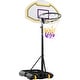 preview thumbnail 4 of 17, Height-Adjustable Basketball Hoop, Portable Backboard System w/ Wheels Purple/Yellow