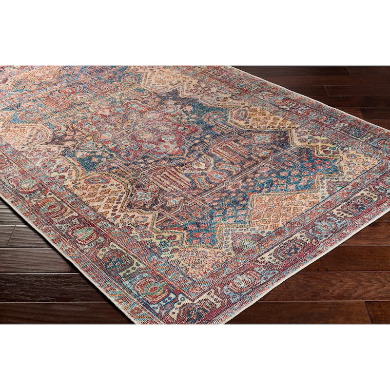Livabliss Cardozo Vintage Machine Washable Area Rug