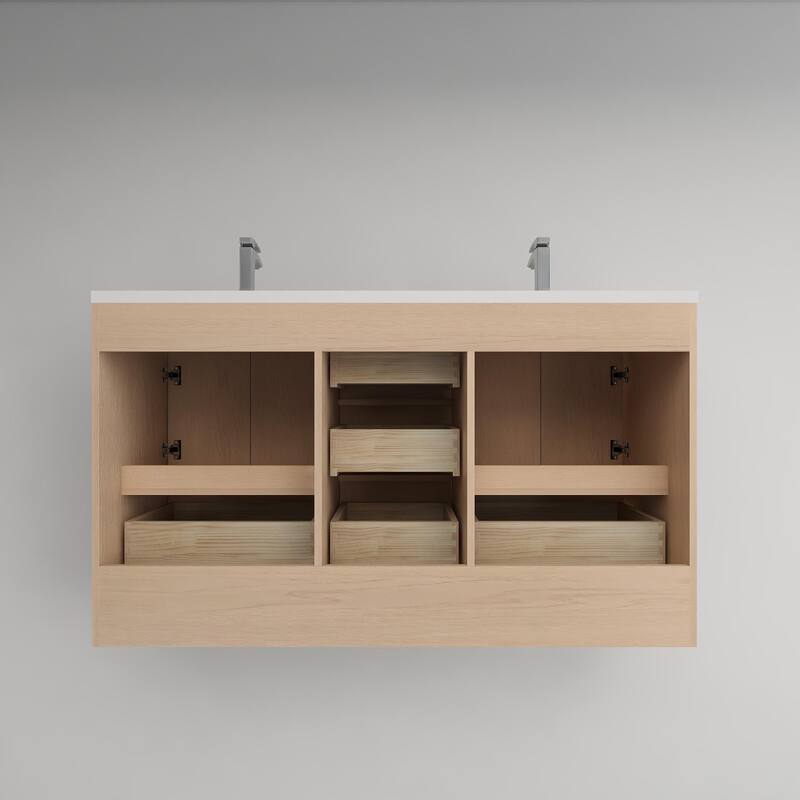 Victoria 60'' Free-standing Vanity with Double Reinforced Acrylic Sink - 59.5