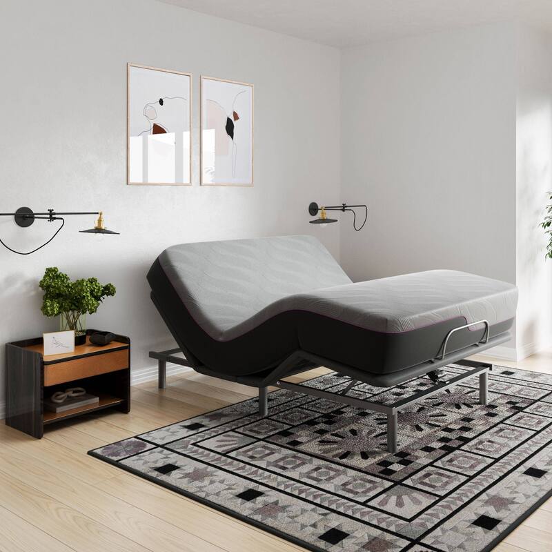 Adjustable Bed Base with Voice-Controlled Remote, Zero Gravity & Anti-Snore Settings - Quick 10-Minute