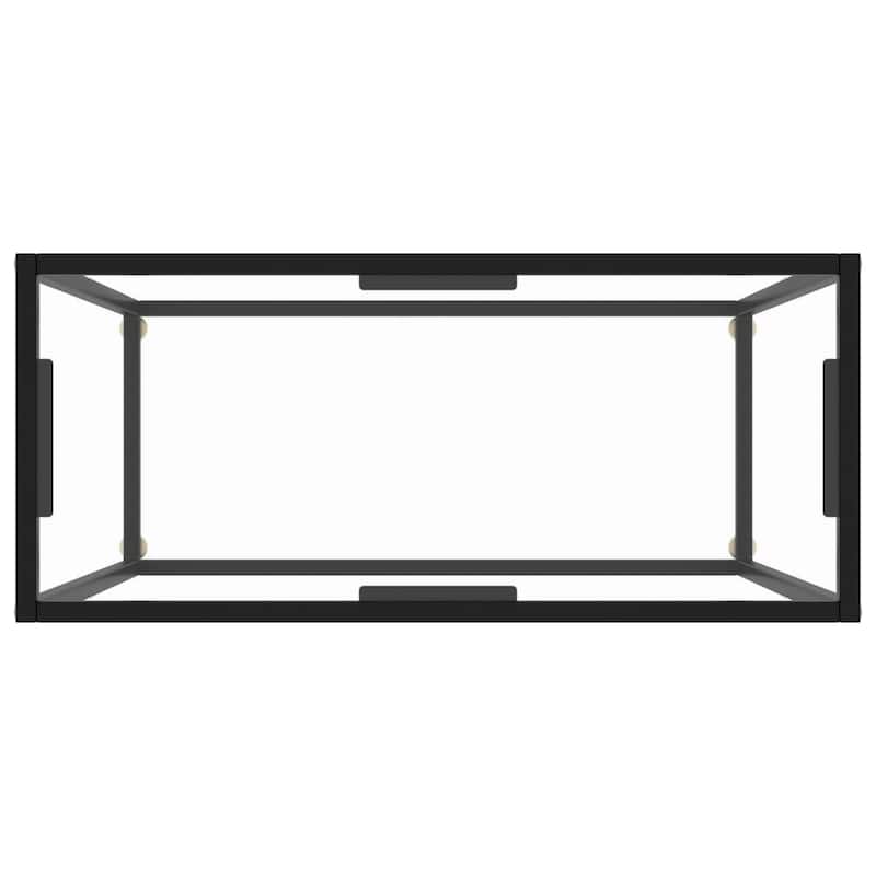 vidaXL Console Table Transparent 31.5"x13.8"x29.5" Tempered Glass - 31.5" x 13.8" x 29.5"