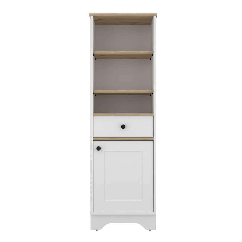 Bathroom Floor Cabinet,Two Interior Shelves,Two Open Shelves,for Bathroom,Kitchen,Living Room