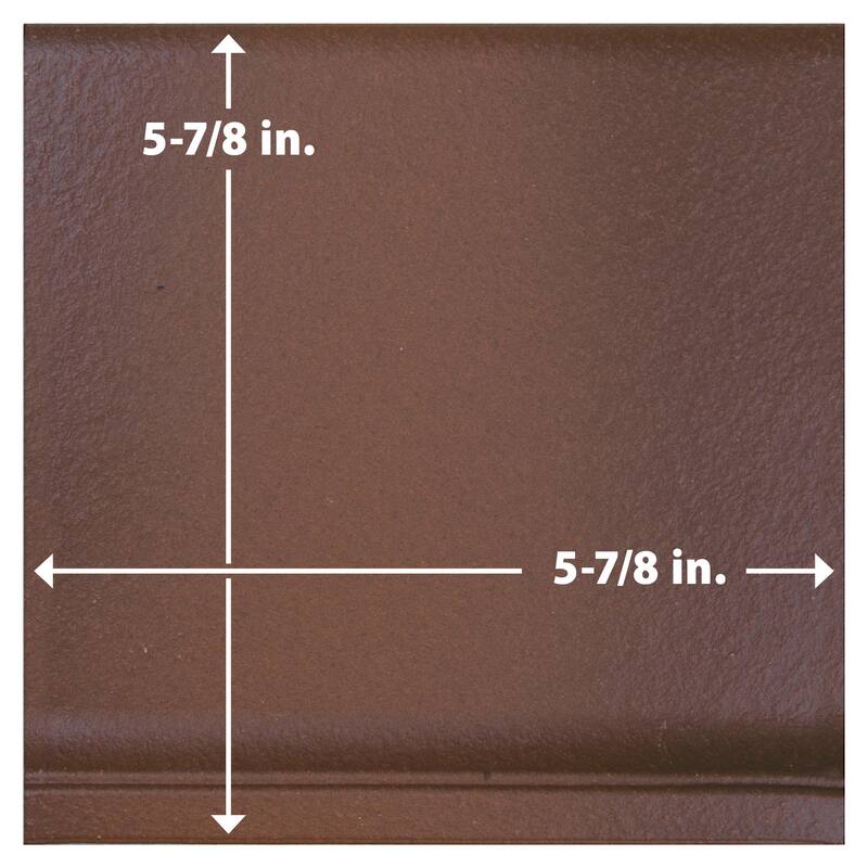 Merola Tile Quarry Cove Base Flame Red II 5-7/8" x 5-7/8" Ceramic Floor and Wall Trim - (1 Tile)