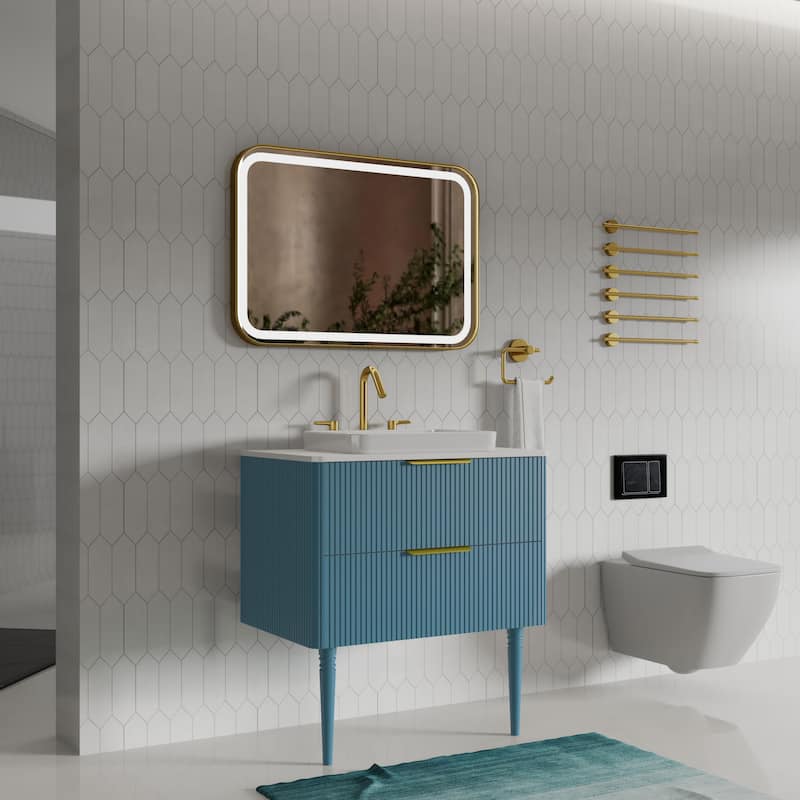 Freestanding Bathroom Vanity with Ceramic Sink