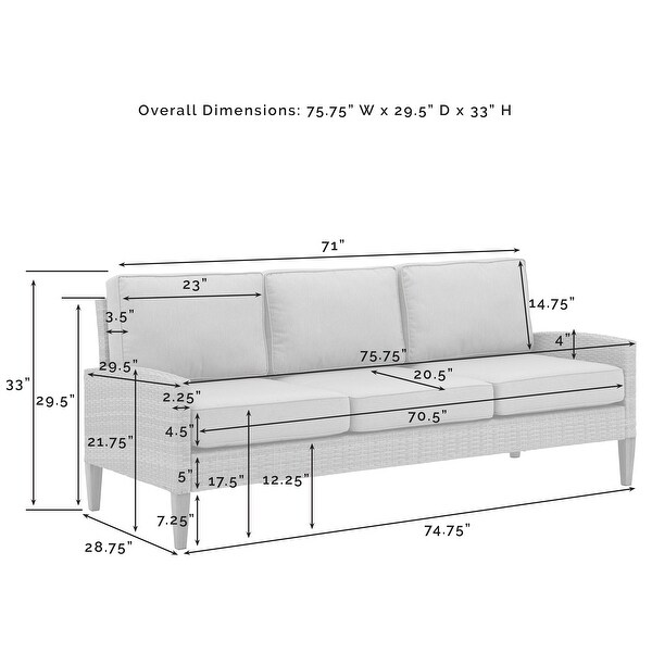 Capella outdoor wicker sofa 2025