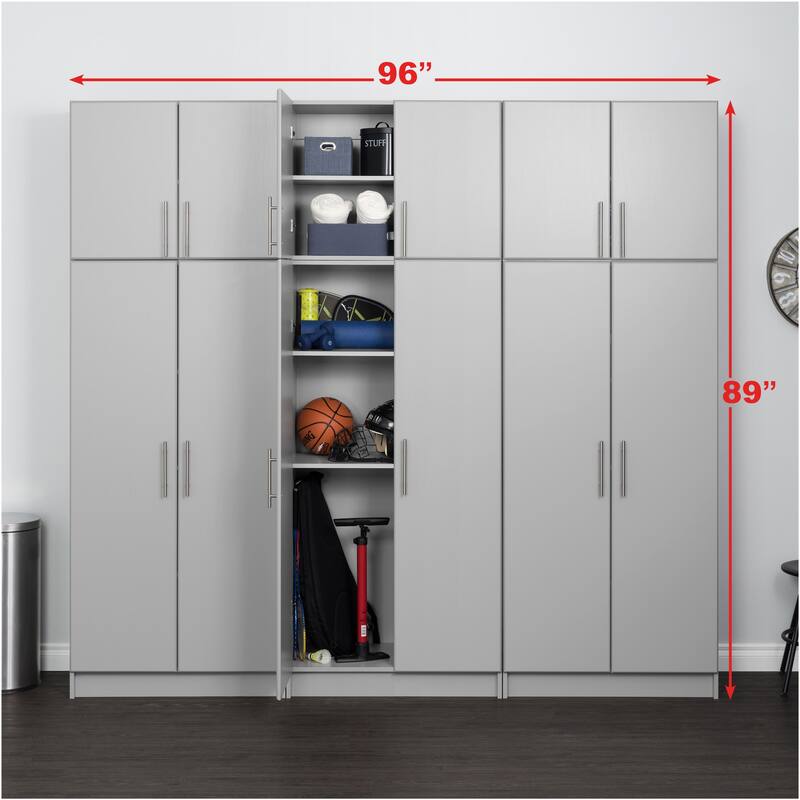 Prepac Elite Storage Cabinet Set D - 6 pc - 96" W x 89" H x 16" D - 96" W x 89" H x 16" D