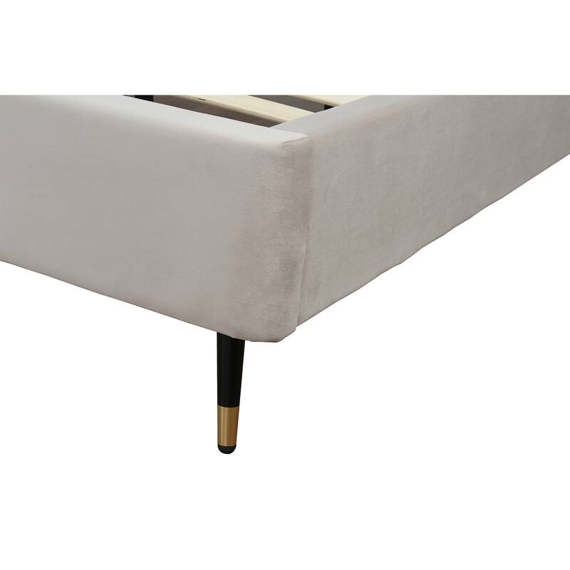 Manhattan Comfort Crosby Velvet Upholstered Bed