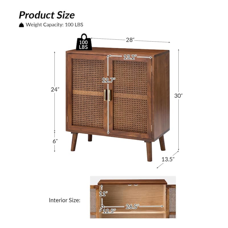 Borsippa 2-Door Accent Cabinet with Shelves by HULALA HOME