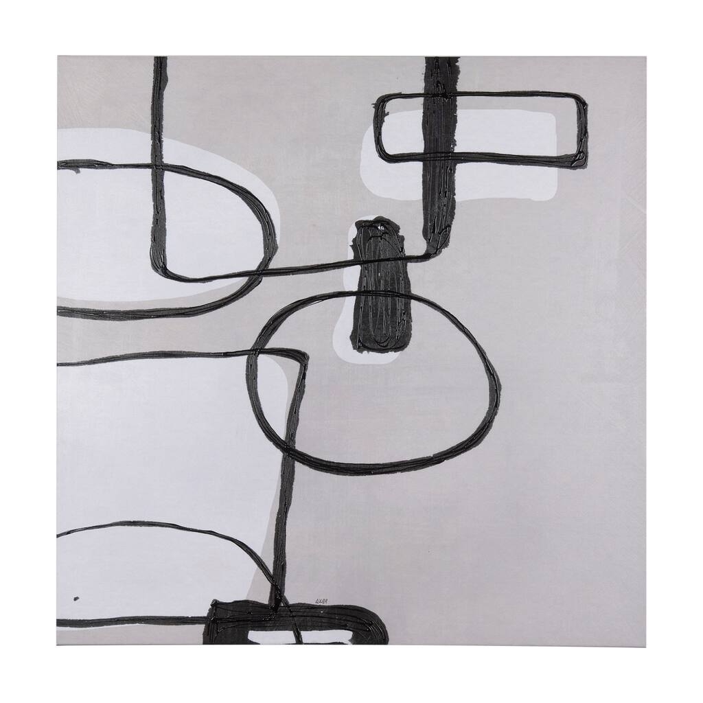 Neutral Shapes II (44 x 44) Canvas Art Print