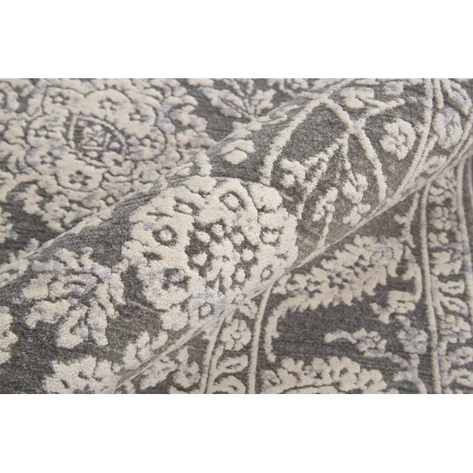 Botanical-Inspired Design Crafted with Power Looming Round Rug - 6' Round